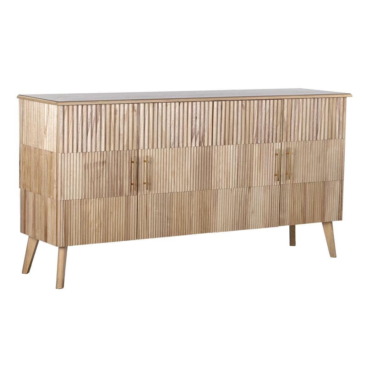 Σκευοθήκη DKD Home Decor Χρυσό Ανοιχτό καφέ Ξυλο παουλόβνια Ξύλο MDF 157 x 40 x 80 cm