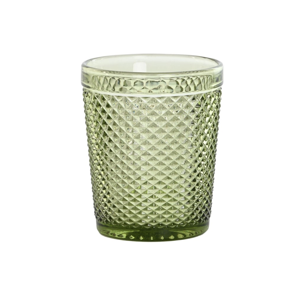 Σετ ποτηριών DKD Home Decor Πράσινο Κρυστάλλινο Με ανακούφιση 240 ml (x6)