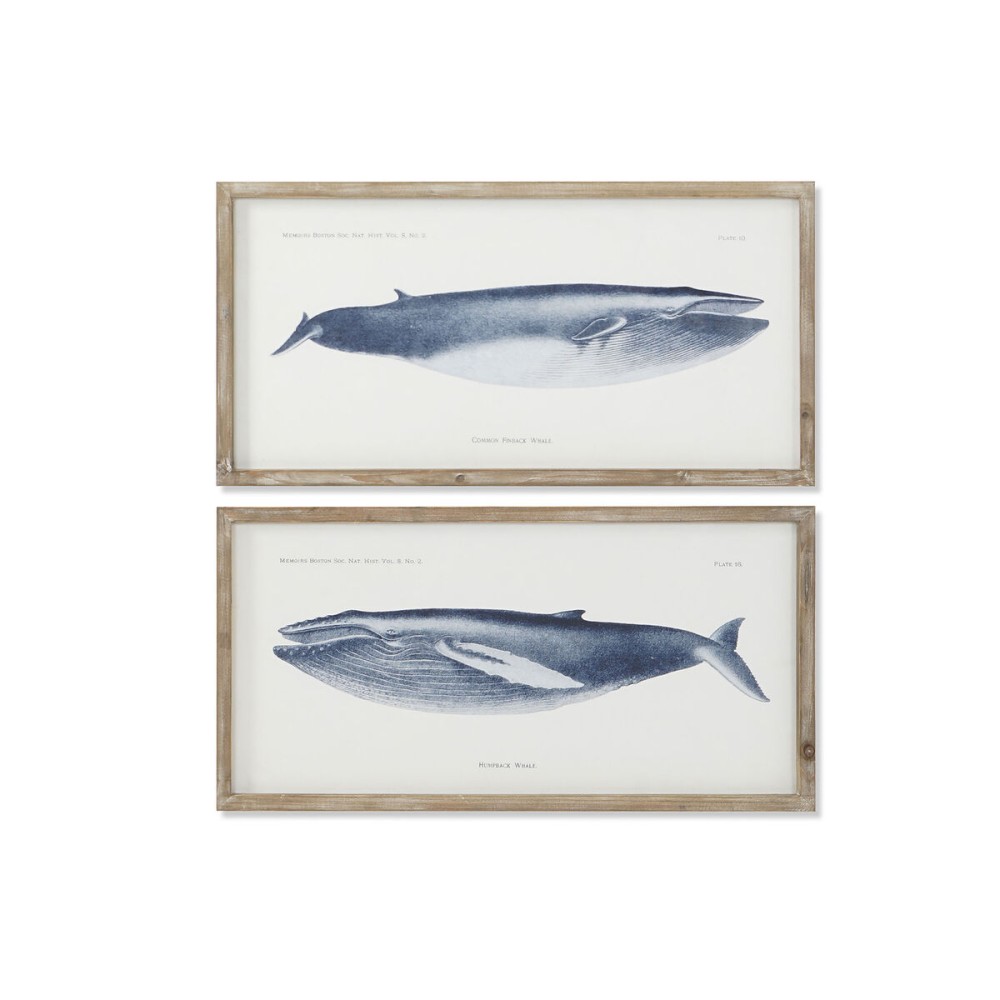 Πίνακας Home ESPRIT φάλαινα 70 x 2,5 x 35 cm (x2)