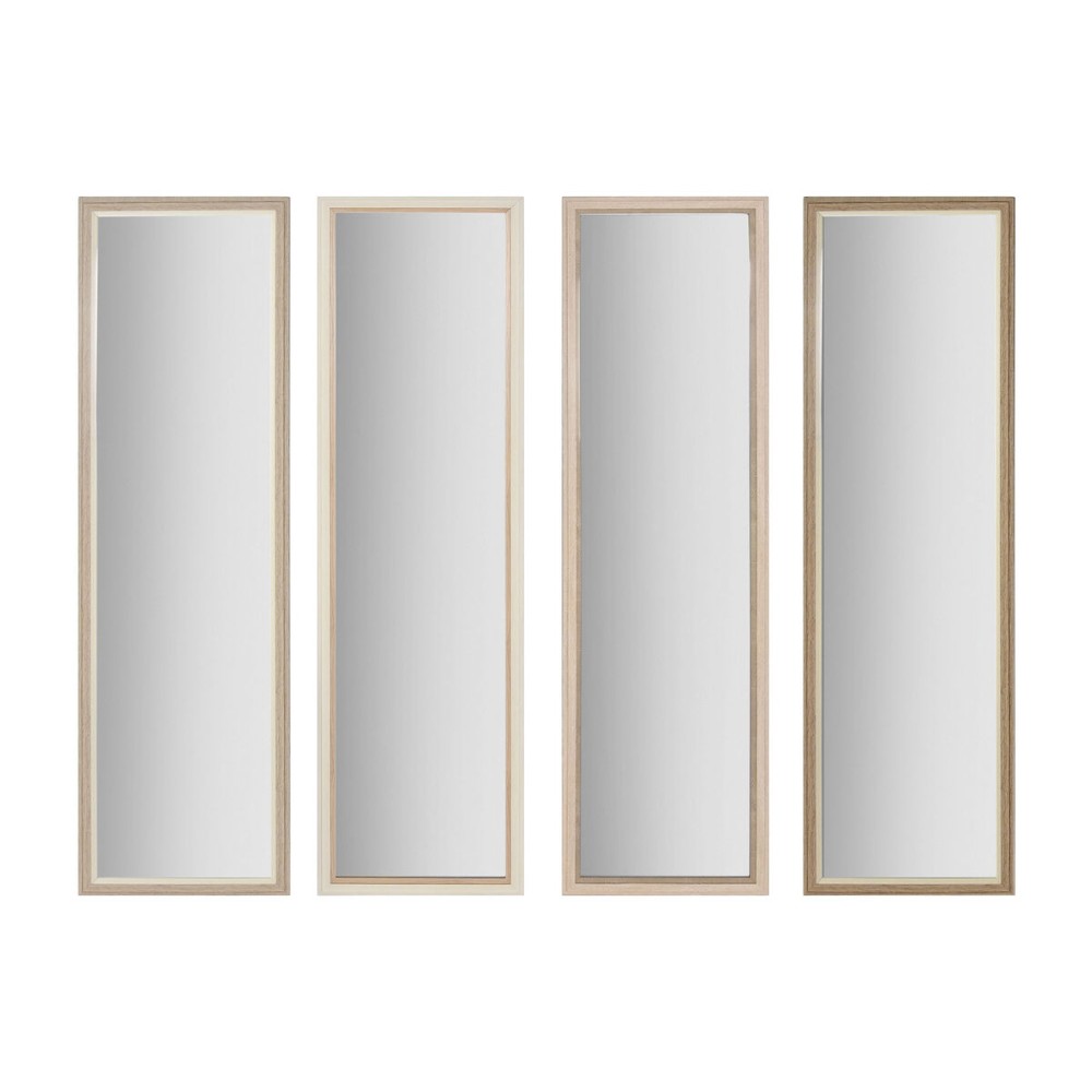 Τοίχο καθρέφτη Home ESPRIT Λευκό Καφέ Μπεζ Γκρι Κρυστάλλινο πολυστερίνη 35 x 2 x 132 cm (4 Μονάδες)