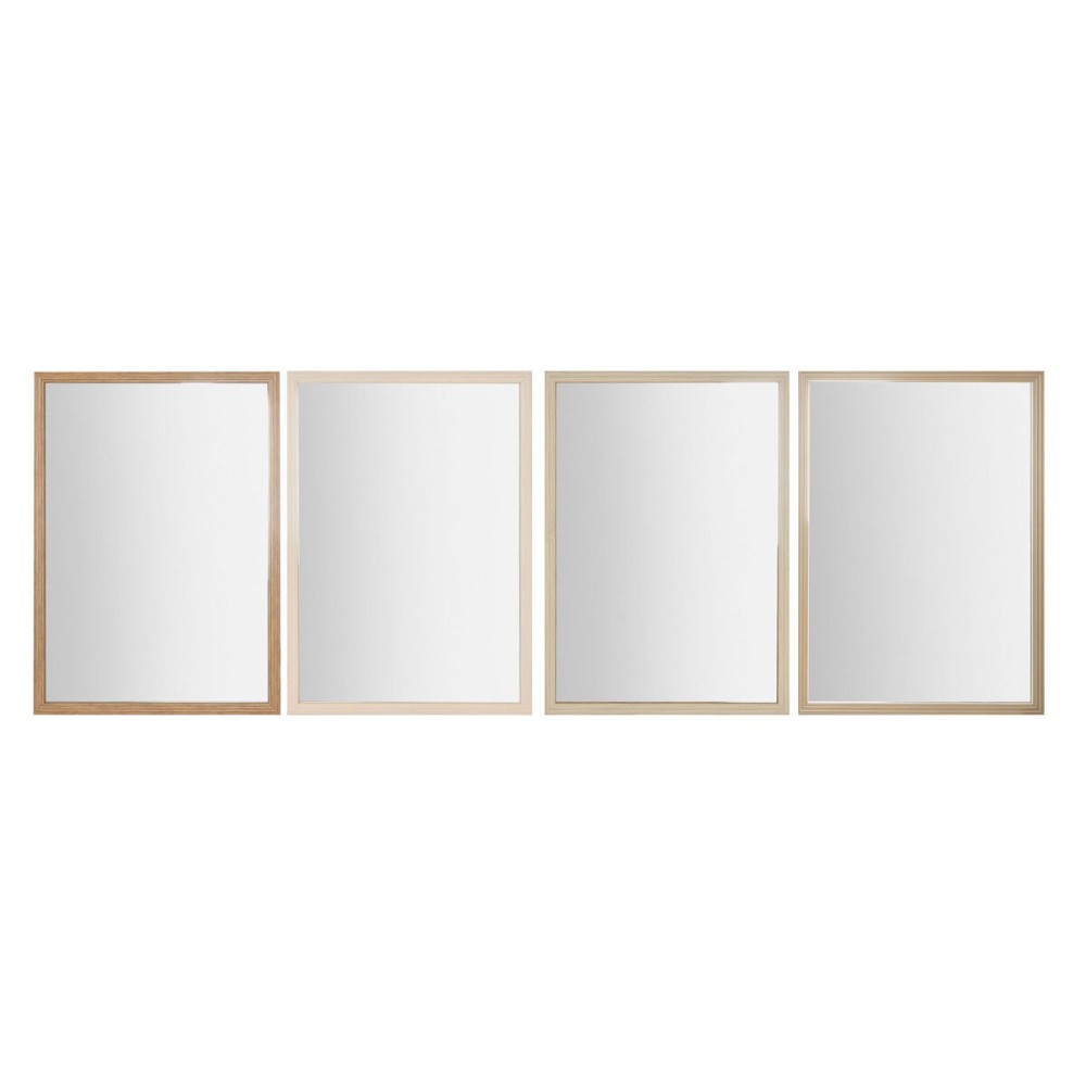 Τοίχο καθρέφτη Home ESPRIT Λευκό Καφέ Μπεζ Γκρι Κρυστάλλινο πολυστερίνη 66 x 2 x 92 cm (4 Μονάδες)