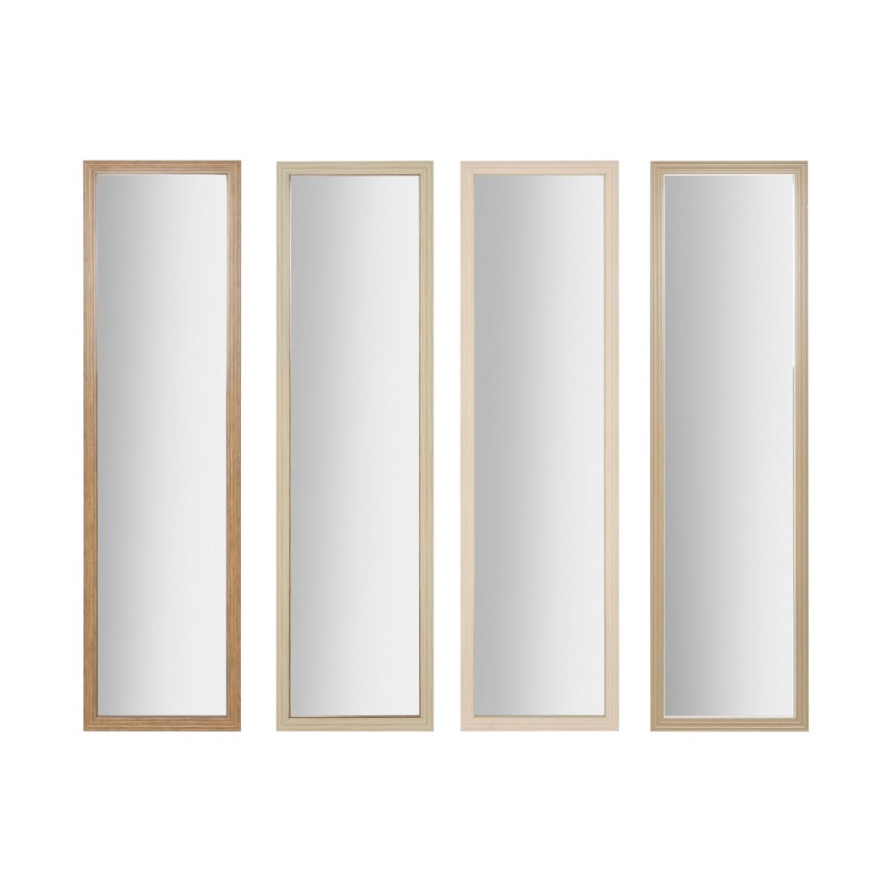 Τοίχο καθρέφτη Home ESPRIT Λευκό Καφέ Μπεζ Γκρι Κρυστάλλινο πολυστερίνη 35 x 2 x 125 cm (4 Μονάδες)