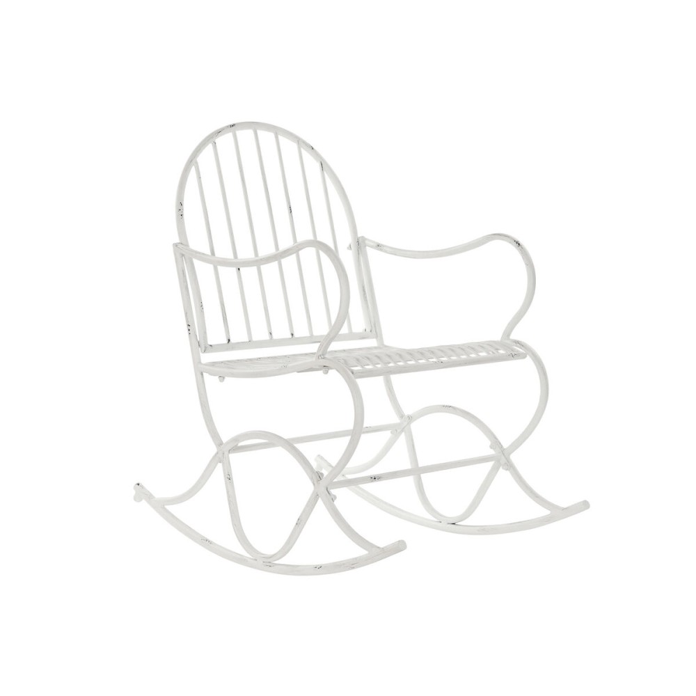 Κουνιστή Καρέκλα Home ESPRIT Λευκό Μέταλλο 60 x 90 x 96,5 cm