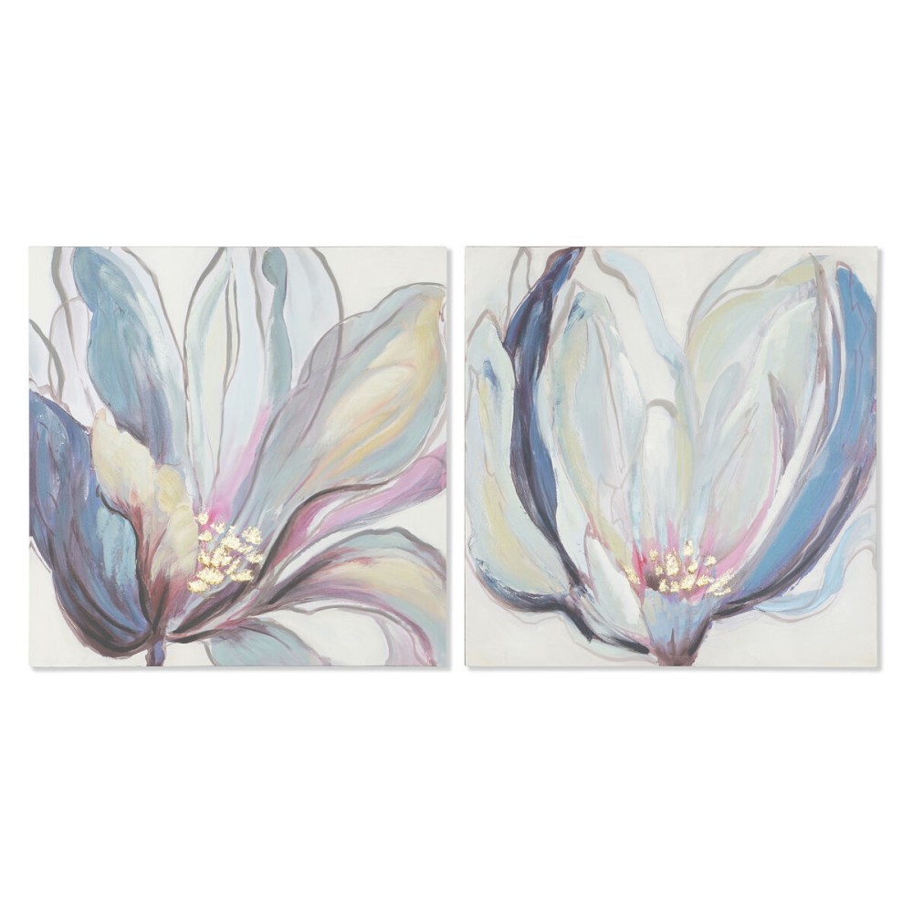 Πίνακας Home ESPRIT Λουλούδι Urban 80 x 3 x 80 cm (x2)