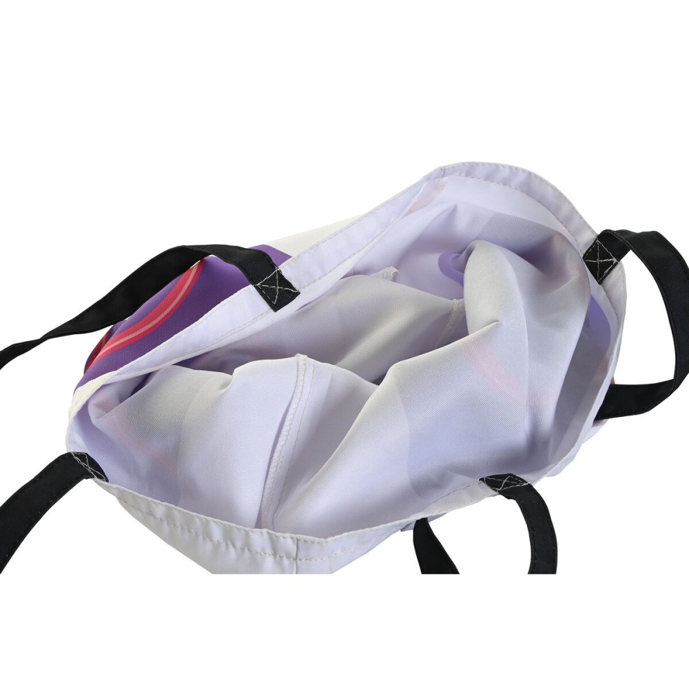 Υφασμάτινη τσάντα DKD Home Decor Λευκό polialgodon πολυεστέρας 43 x 15 x 40 cm (4 Μονάδες)