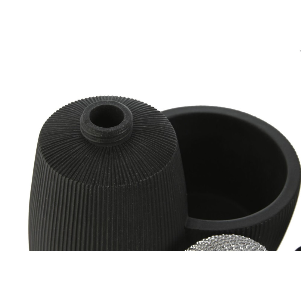 Διανομέας Σαπουνιού Home ESPRIT Μαύρο Ρητίνη ABS 15 x 8,7 x 18,5 cm