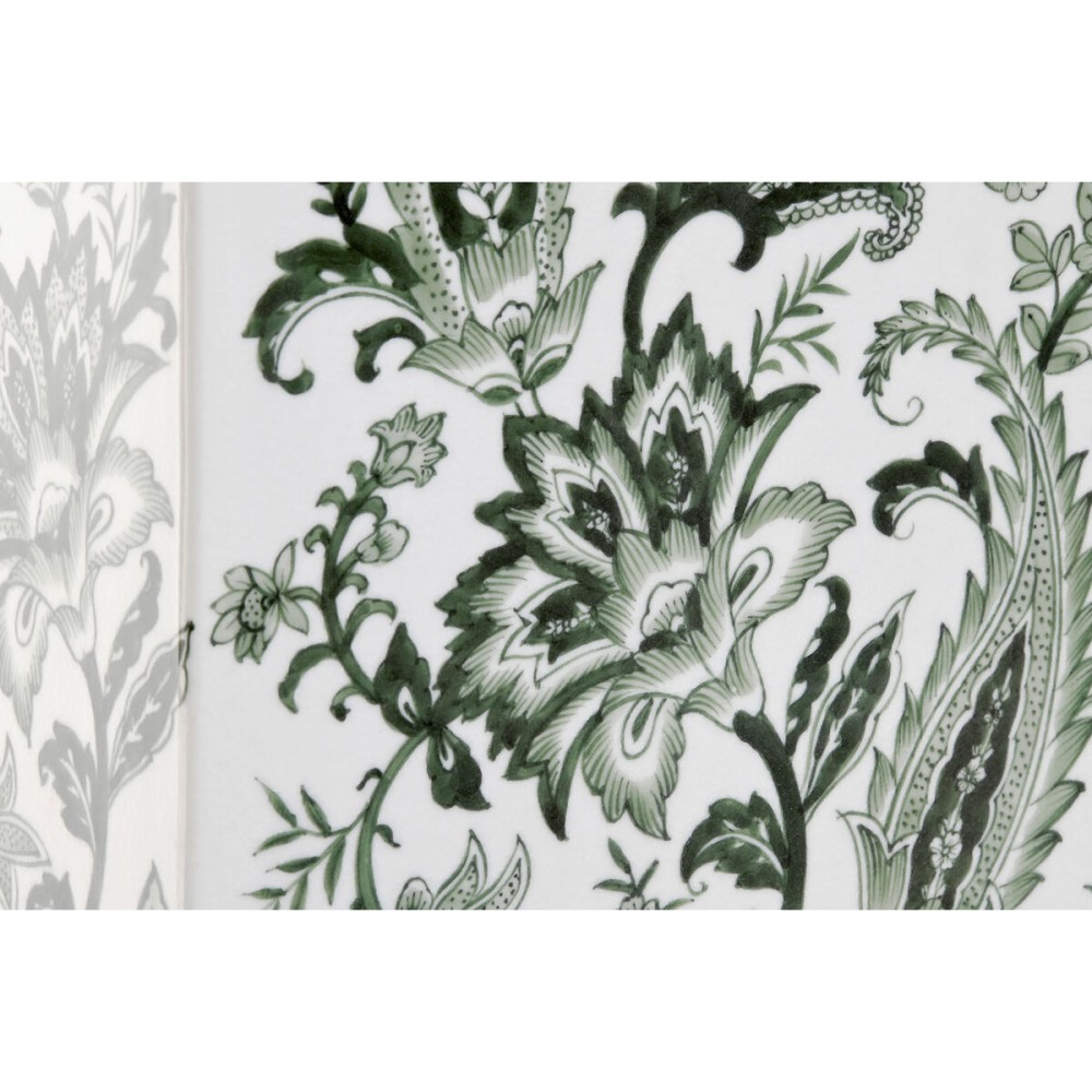 Βάζο Home ESPRIT Λευκό Πράσινο Πορσελάνη Φύλλο φυτού 21 x 10 x 48 cm