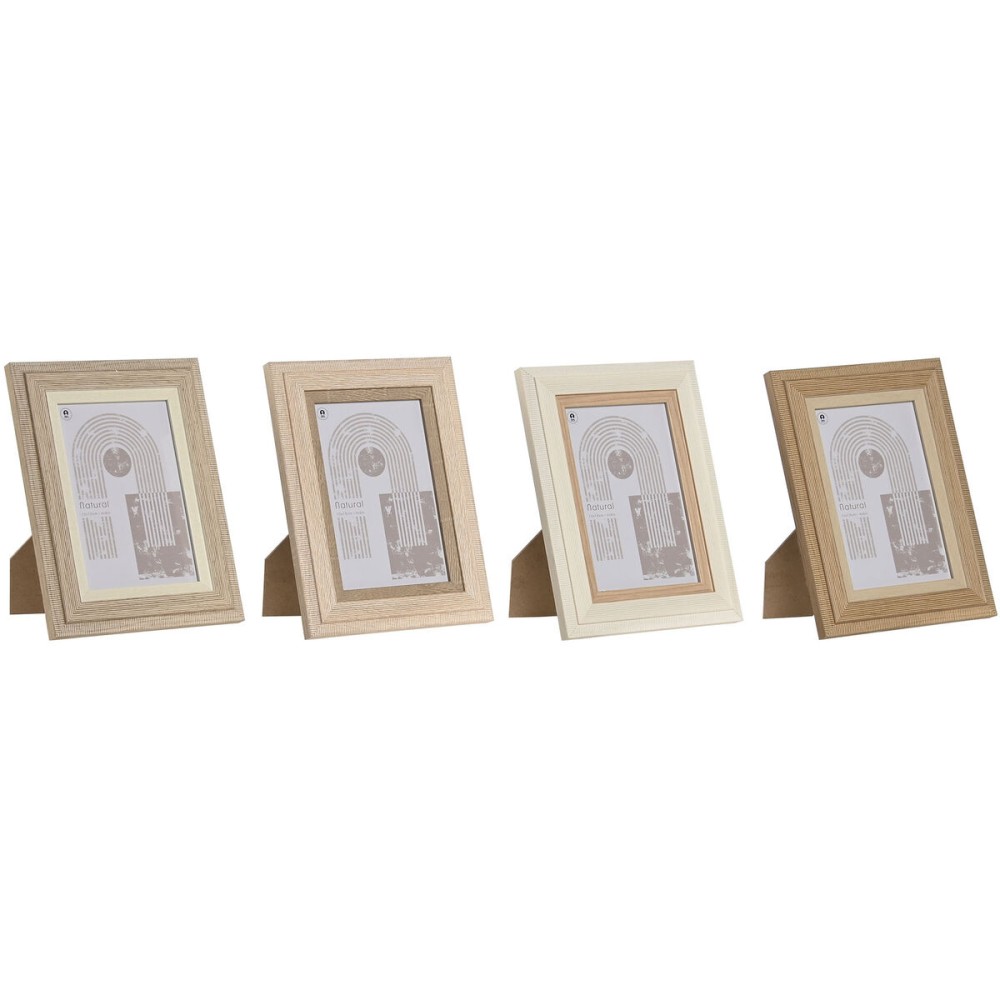 Κορνίζα Home ESPRIT Πολύχρωμο Κρυστάλλινο Ξύλο MDF Σκανδιναβικός 13 x 2,8 x 18 cm (4 Μονάδες)