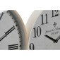 Ρολόι Τοίχου Home ESPRIT Λευκό Κρυστάλλινο Ξύλο MDF 40 x 4,5 x 40 cm (x2)