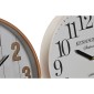 Ρολόι Τοίχου Home ESPRIT Λευκό Κρυστάλλινο Ξύλο MDF 32 x 4,5 x 32 cm (x2)