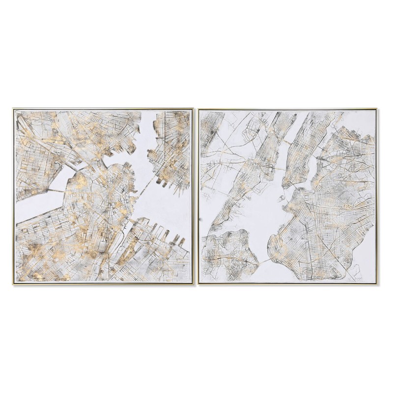Πίνακας Home ESPRIT Πόλη Loft 102 x 4,5 x 102 cm (x2)