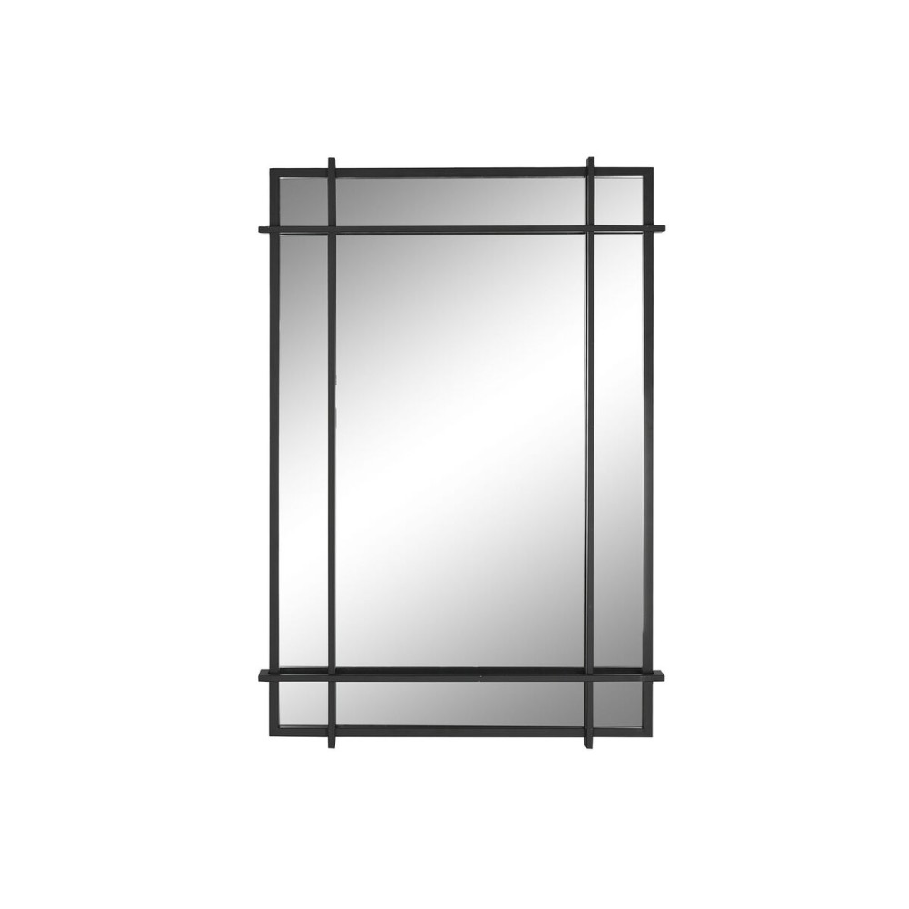 Τοίχο καθρέφτη Home ESPRIT Μαύρο Κρυστάλλινο Σίδερο Σύγχρονη 65 x 6 x 95 cm