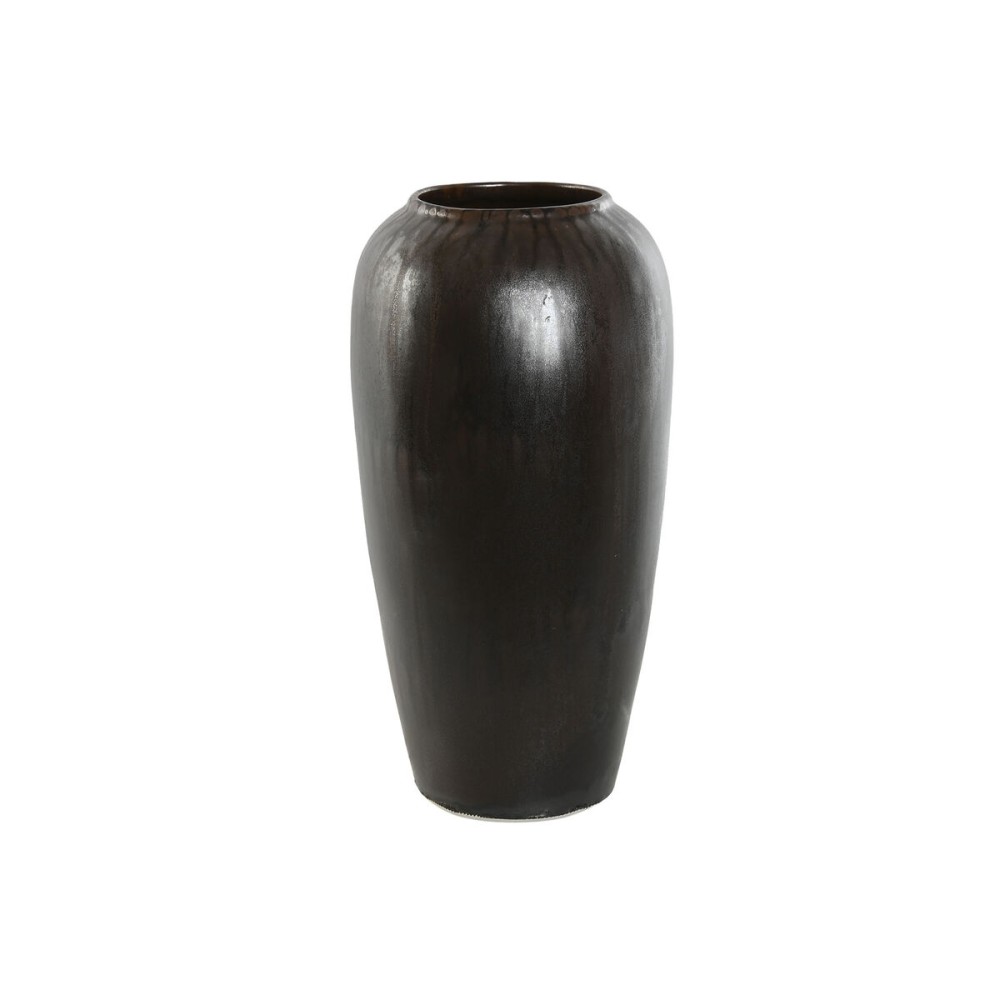 Βάζο Home ESPRIT Σκούρο καφέ Κεραμικά 16 x 16 x 31 cm