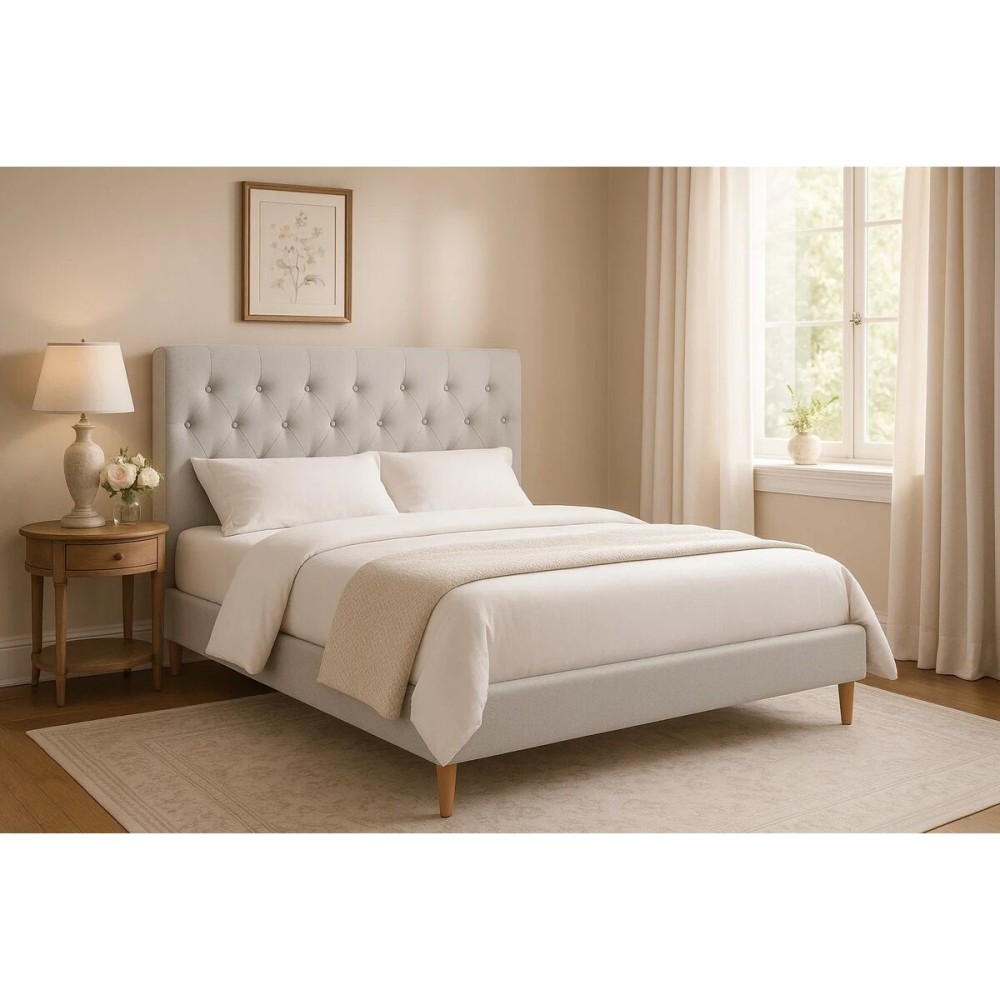 Κρεβάτι Home ESPRIT Μπεζ 170 X 219 X 104 CM