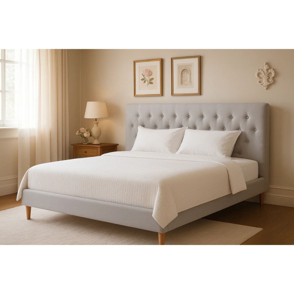 Κρεβάτι Home ESPRIT Μπεζ 170 X 219 X 104 CM