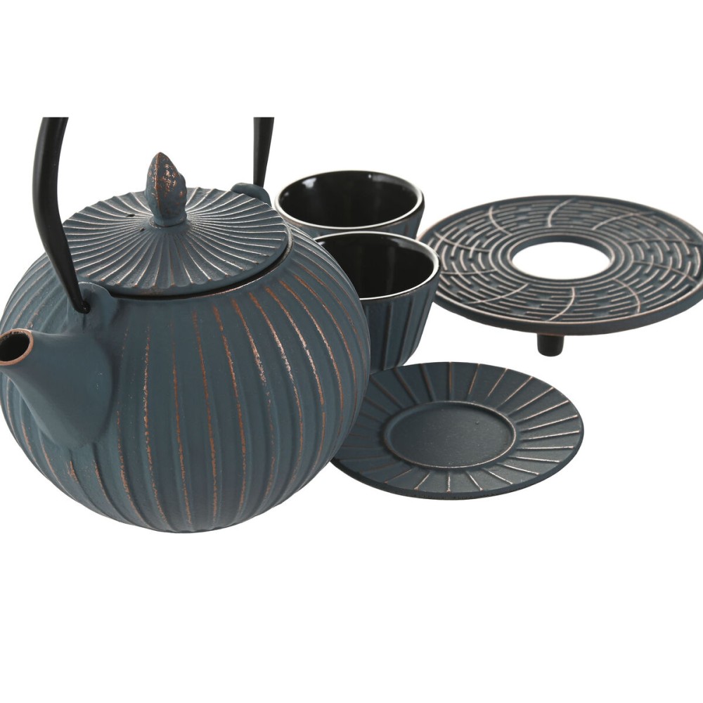 Τσαγιέρα Home ESPRIT Τυρκουάζ Ανοξείδωτο ατσάλι Σίδερο 850 ml