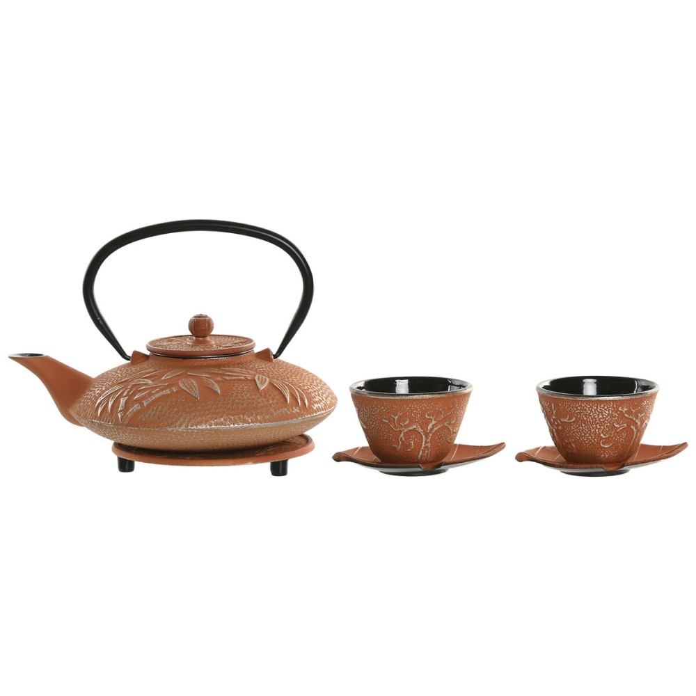 Τσαγιέρα Home ESPRIT Πορτοκαλί Ανοξείδωτο ατσάλι Σίδερο 800 ml