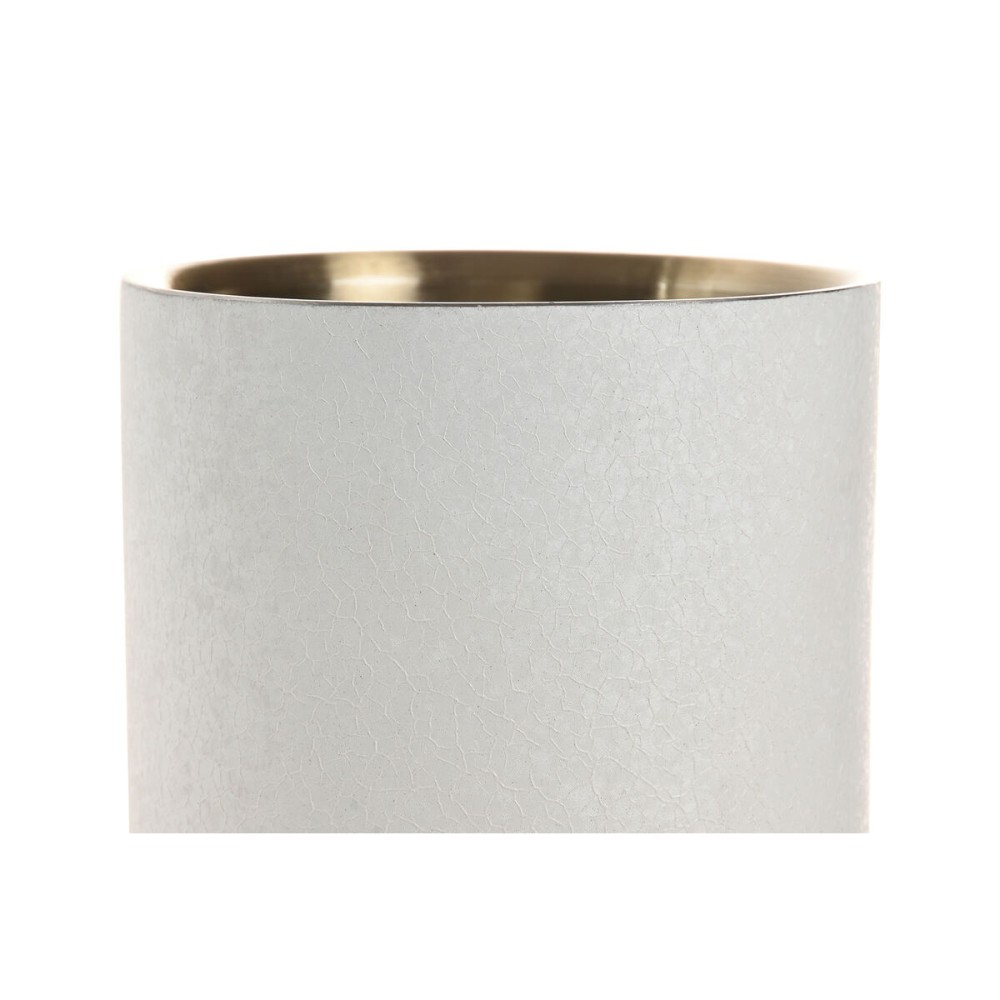 Ψυκτήρας για Μπουκάλια Home ESPRIT Λευκό Χρυσό Ανοξείδωτο ατσάλι Αλουμίνιο 12 x 12 x 18 cm