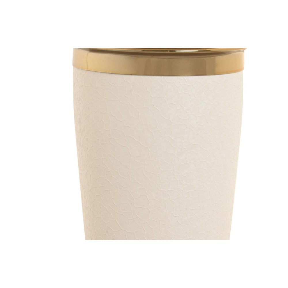 Σέικερ Home ESPRIT Λευκό Χρυσό Ανοξείδωτο ατσάλι Αλουμίνιο 9,5 x 9,5 x 22 cm