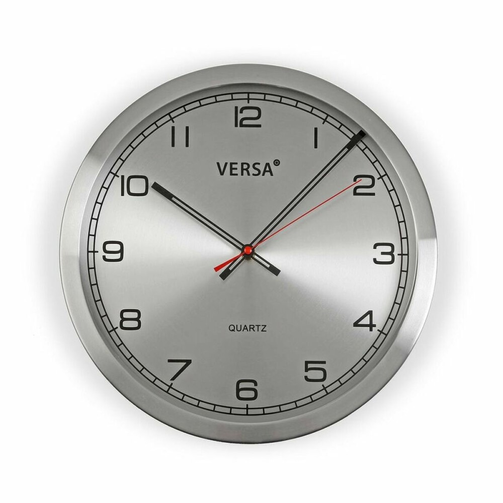 Ρολόι Τοίχου Versa Αλουμίνιο (4,1 x 25 x 25 cm)