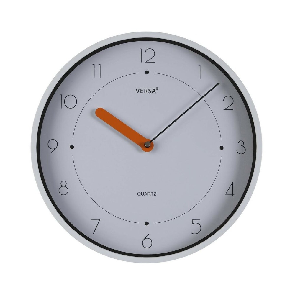 Ρολόι Τοίχου Versa Λευκό Πλαστική ύλη Χαλαζίας 4 x 30 x 30 cm