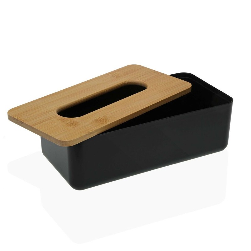 Κουτί για κασκόλ Versa Bamboo πολυπροπυλένιο 13,1 x 8,6 x 26,1 cm Μαύρο