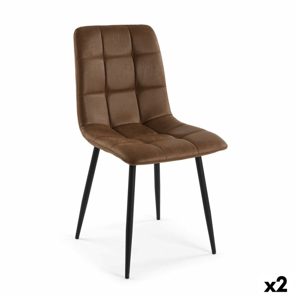 Καρέκλα Versa Aventia Καφέ 59 x 87 x 47 cm (x2)