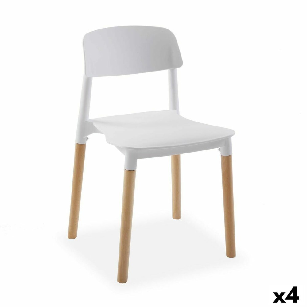 Καρέκλα Versa Λευκό 45 x 76 x 42 cm (4 Μονάδες)