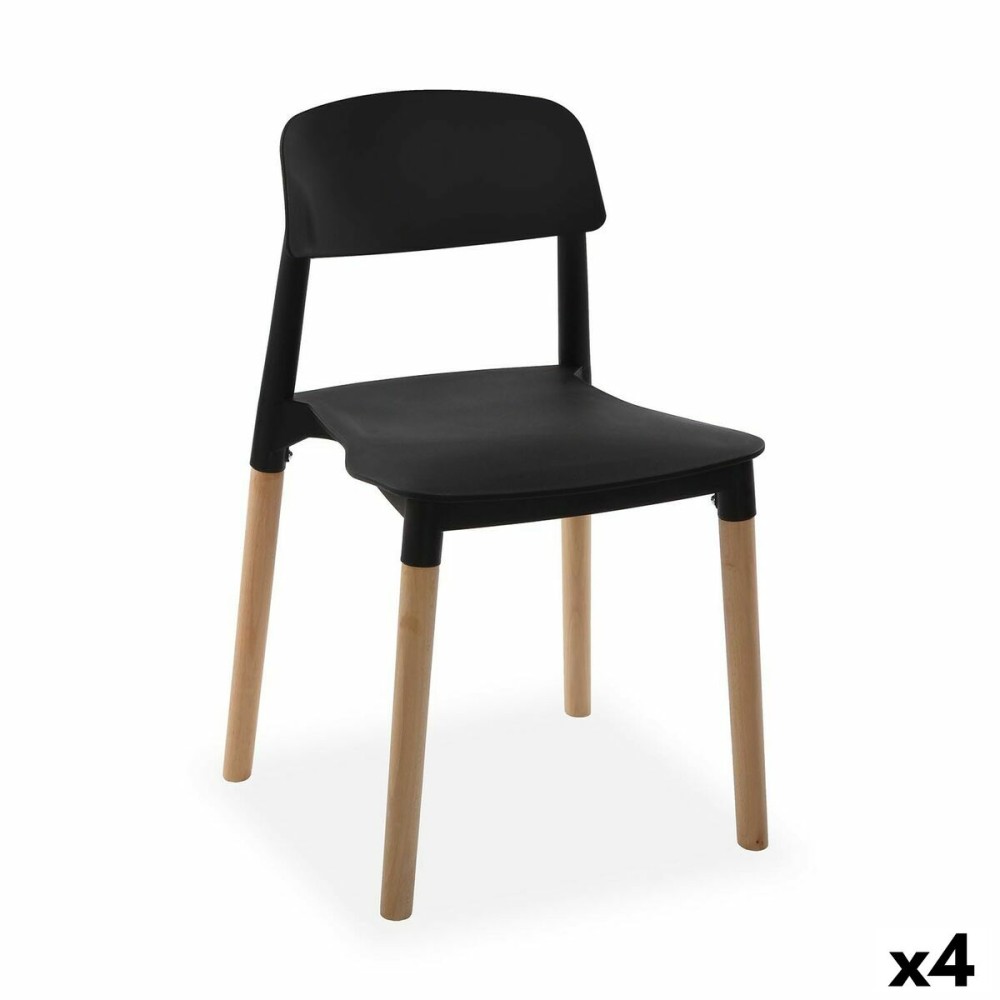 Καρέκλα Versa Μαύρο 45 x 76 x 42 cm (4 Μονάδες)