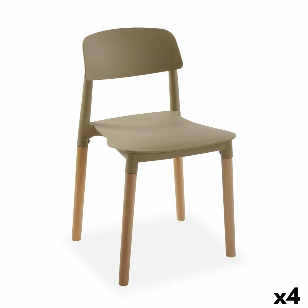 Καρέκλα Versa Μπεζ 45 x 76 x 42 cm (4 Μονάδες)