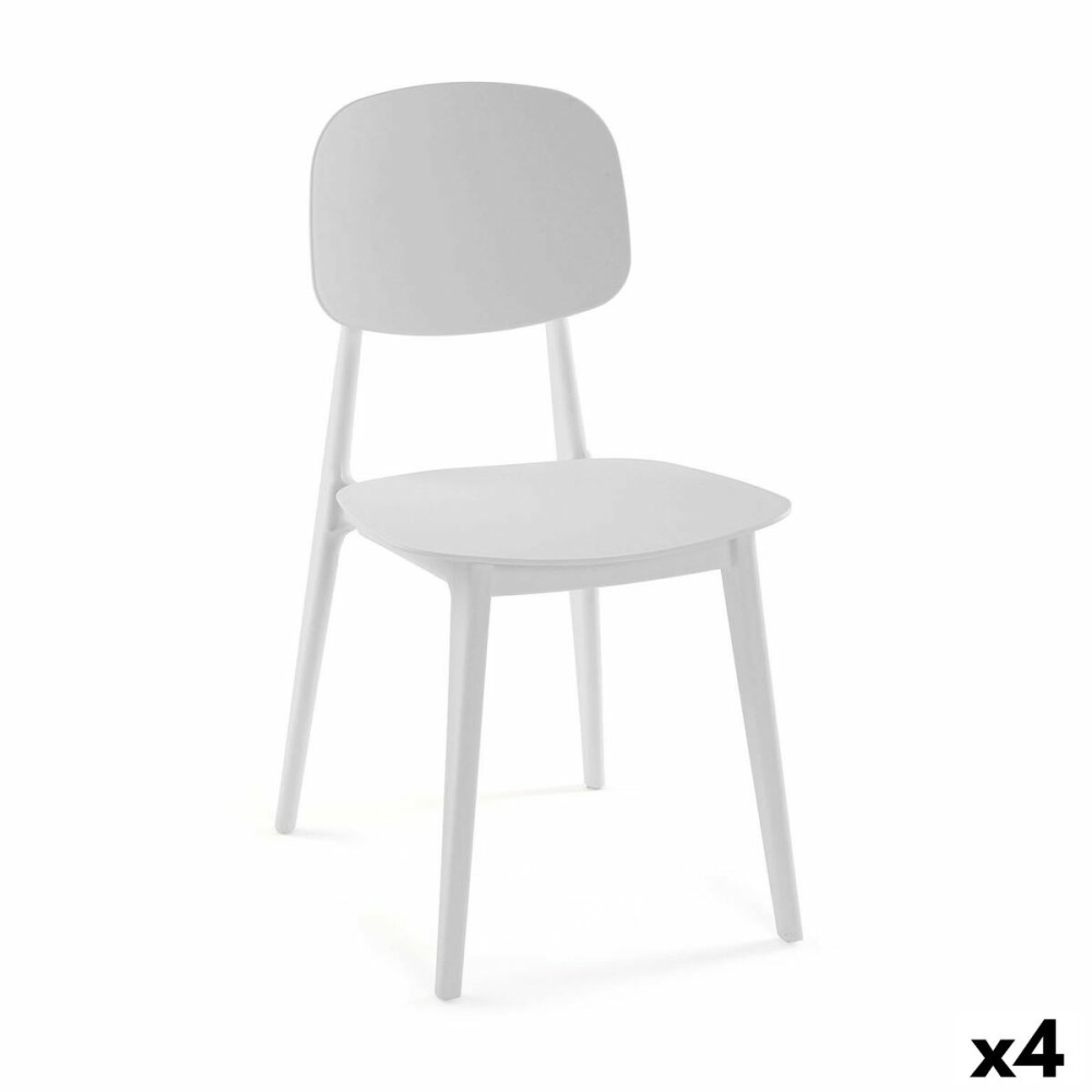 Καρέκλα Versa Λευκό 39,5 x 80 x 41,5 cm (4 Μονάδες)