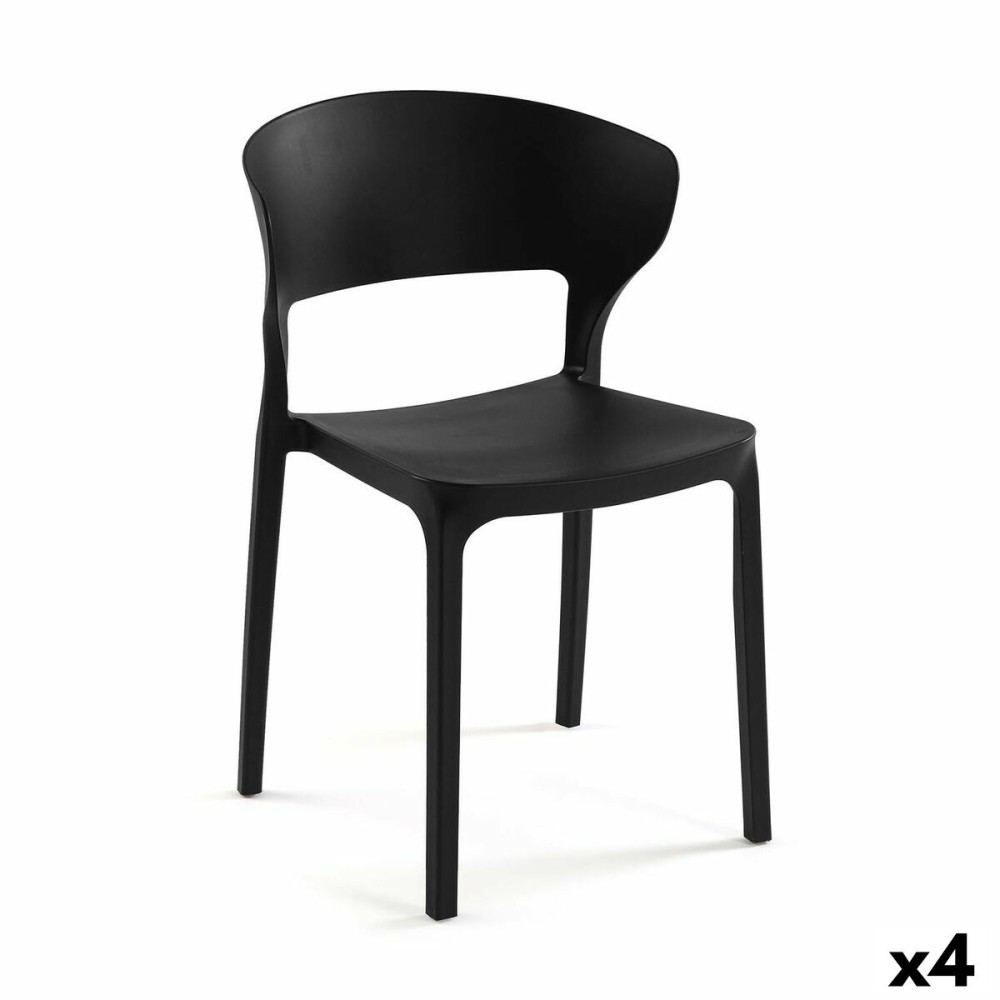 Καρέκλα Versa Μαύρο 39,5 x 79 x 41,5 cm (4 Μονάδες)