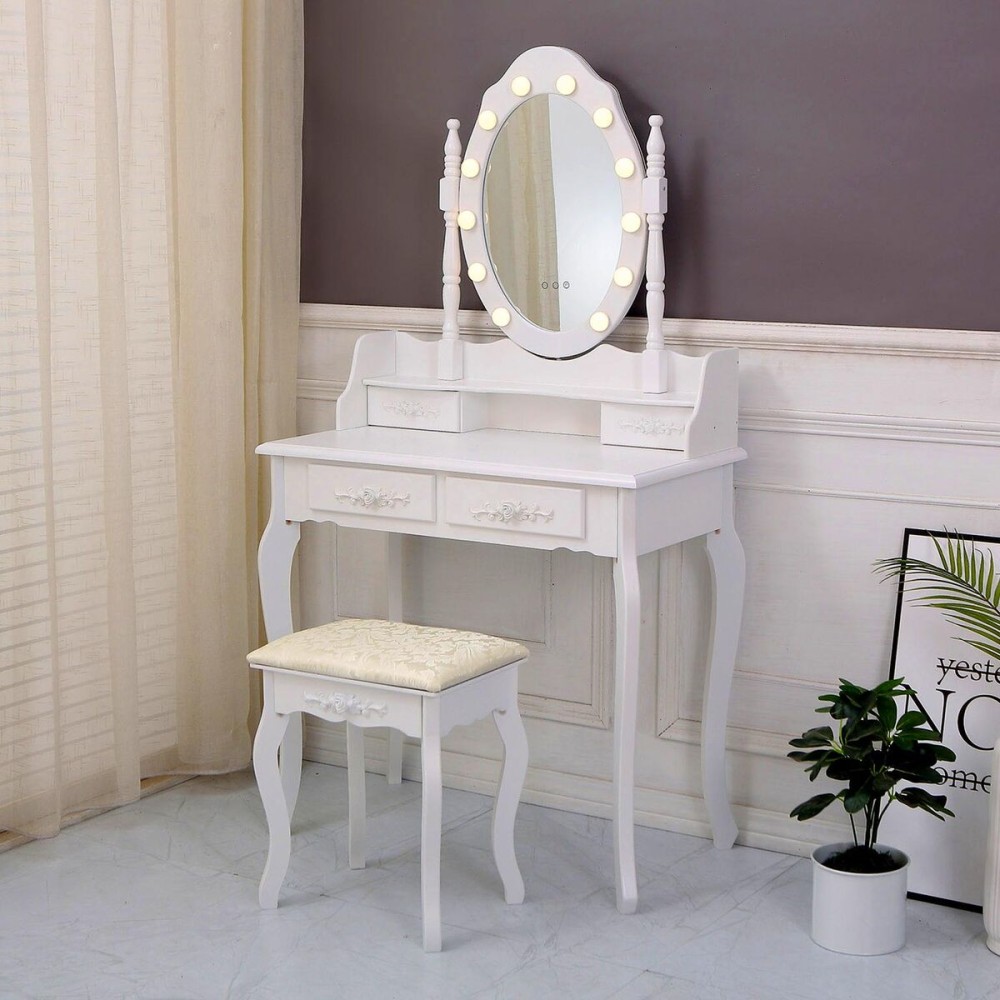 Ντουλάπα Versa Λευκό Ξύλο Κρυστάλλινο Ξύλο MDF 40 x 146 x 75 cm