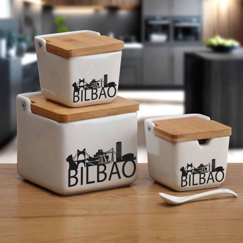 Αλατιέρα και Πιπεριέρα Versa Bilbao Κεραμικά 12,2 x 11,5 x 12,2 cm