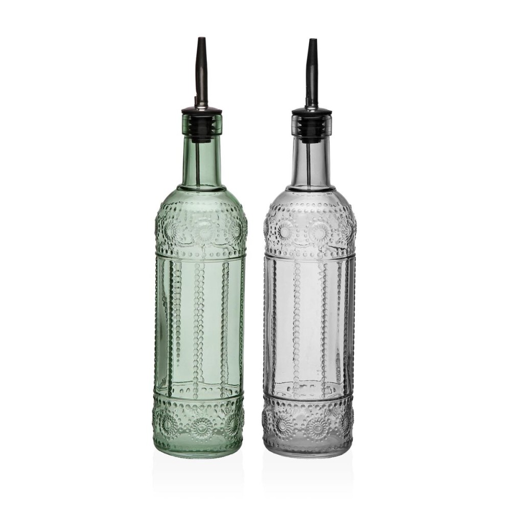 Σετ Λάδι και Ξύδι Versa Μέταλλο Γυαλί 500 ml 7,5 X 33,5 X 15,5 CM