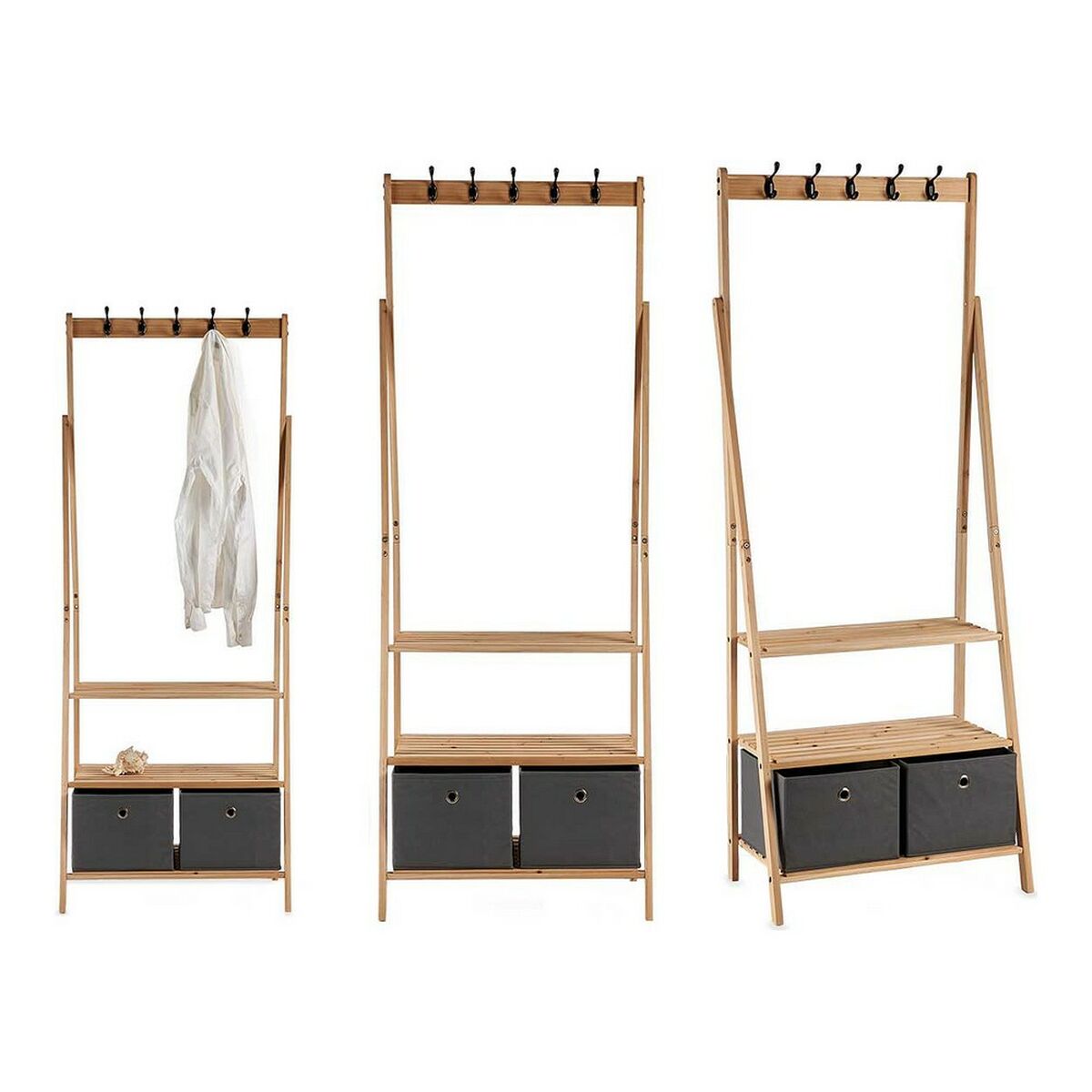 Καλόγερος Kipit MH194001H Καφέ Γκρι Ξύλο 40,5 x 175 x 67 cm