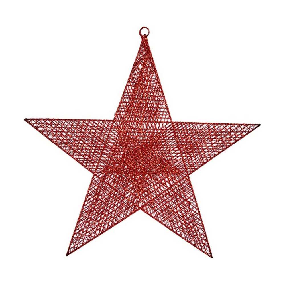 Χριστουγεννιάτικο Στολίδι Κόκκινο Αστέρι Μέταλλο (50 x 51,5 x 0,5 cm)