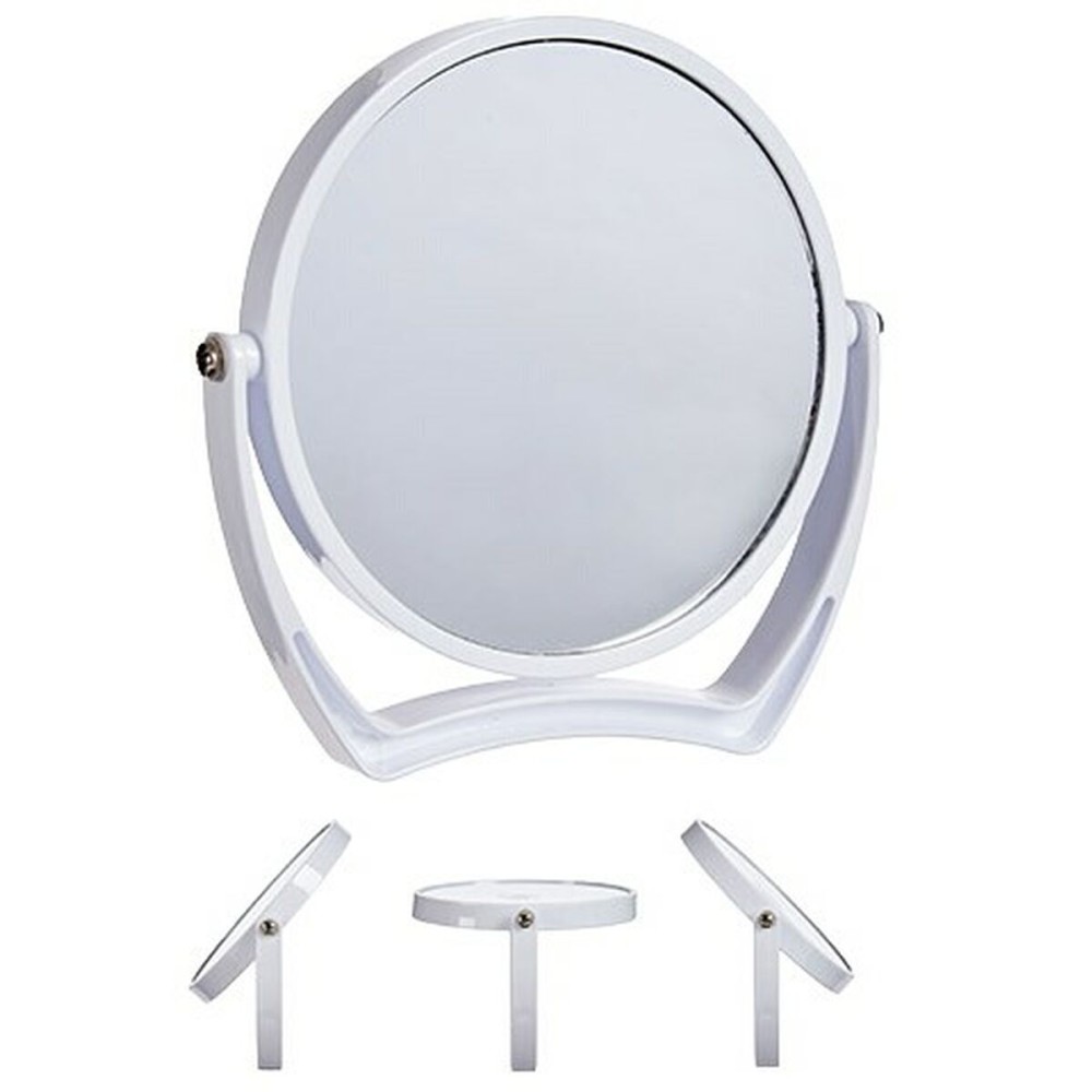 Μεγεθυντικό Καθρέφτη Λευκό Κρυστάλλινο Πλαστική ύλη 19 x 18,7 x 2 cm (x6)