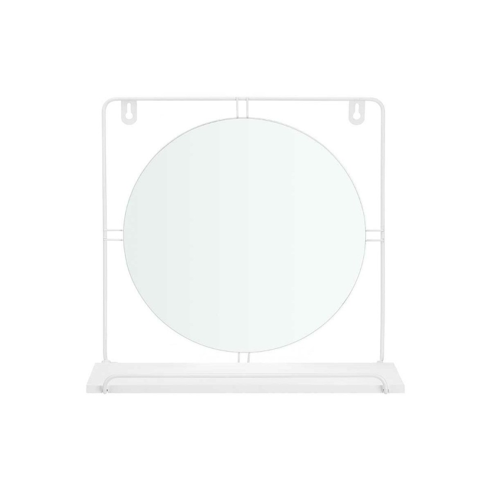 Καθρέφτης με Υποστήριξη Λευκό Μέταλλο Ξύλο MDF 33,7 x 30 x 10 cm (4 Μονάδες)