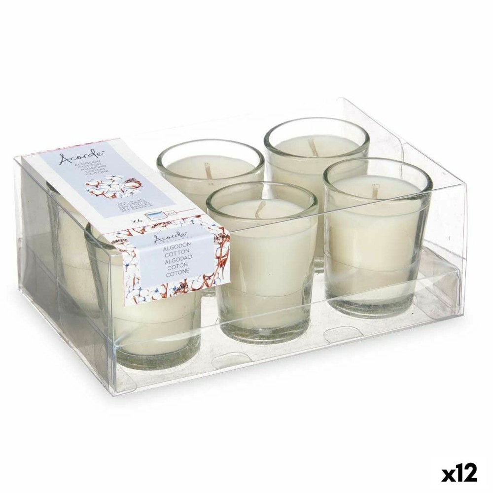 Σετ Αρωματικά κεριά 16 x 6,5 x 11 cm (12 Μονάδες) Ποτήρι βαμβάκι