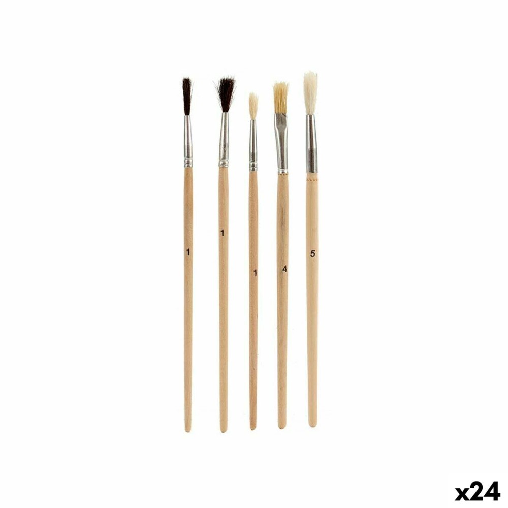 Πινέλα Pincello AR1607028 Καφέ Γκρι Ξύλο Μέταλλο (24 Μονάδες)