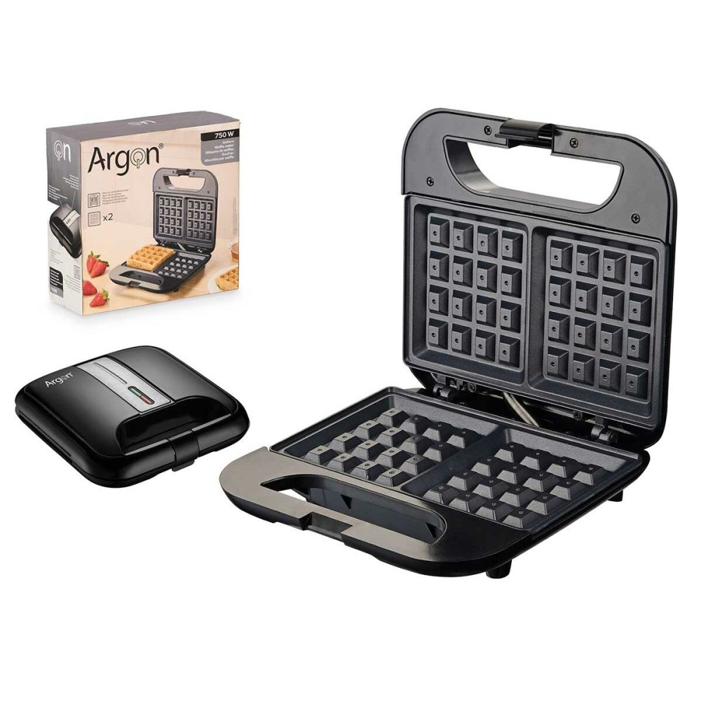Συσκευή για Βάφλες Argon K-901B/W Μαύρο Χάλυβας 750 W