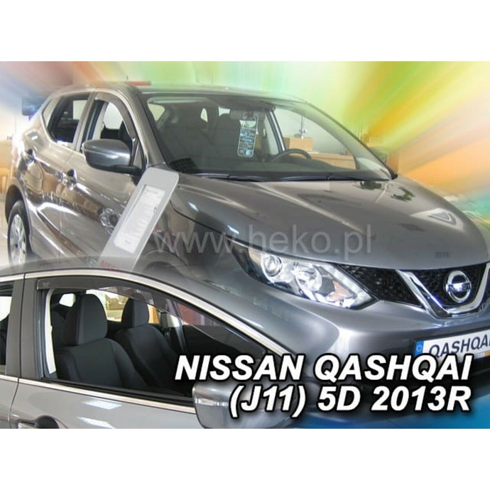Εκτροπέας ανέμου HEKO HO24285 NISSAN QASHQAI (GEN. II) J11 Μπροστινός 2 Τεμάχια
