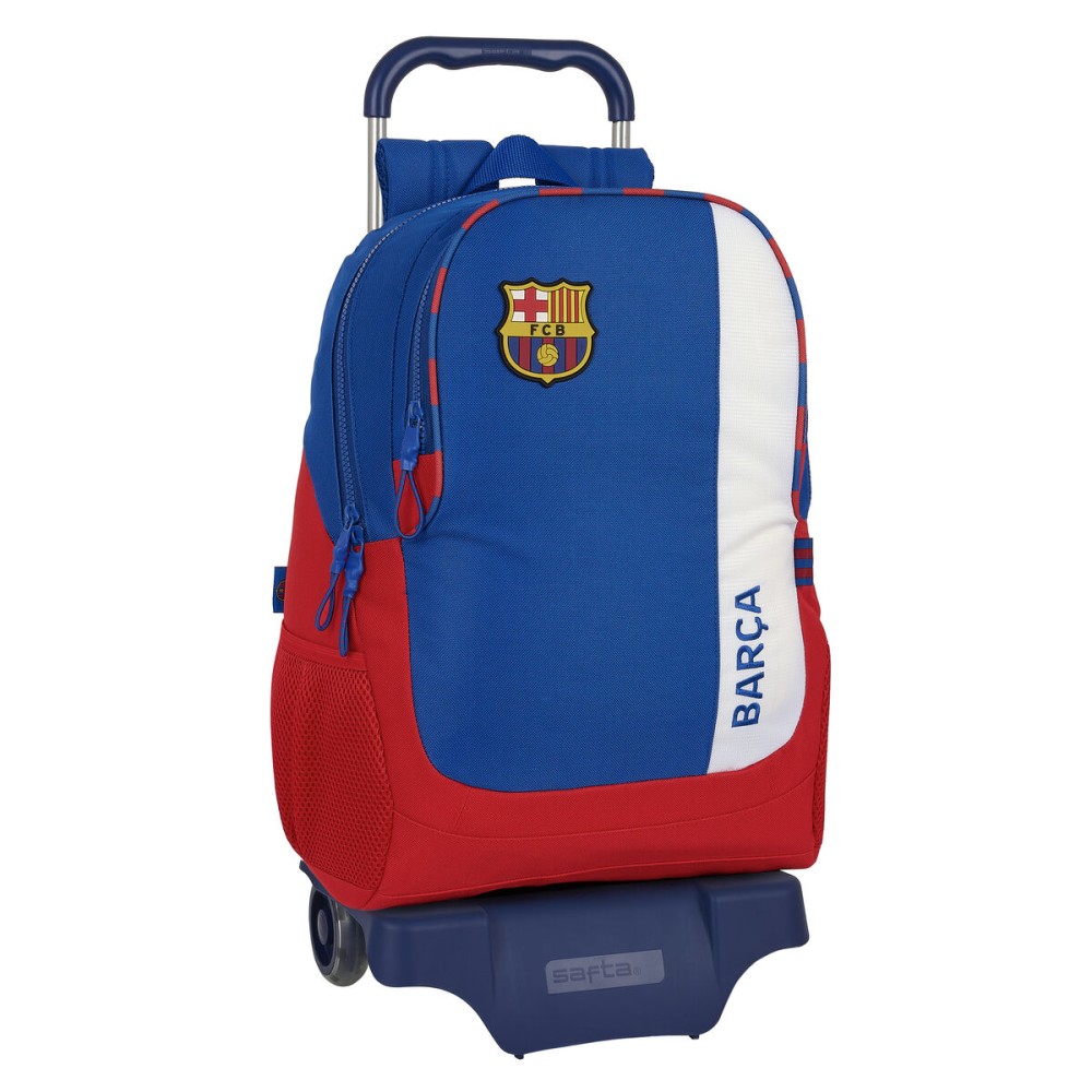 Σχολική Τσάντα με Ρόδες F.C. Barcelona Μπλε Μπορντό 32 x 44 x 16 cm