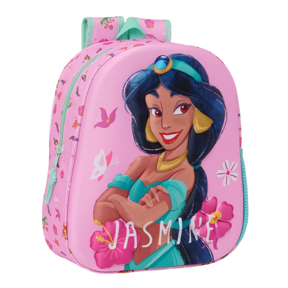 Παιδική Τσάντα 3D Disney Princess Jasmine Ροζ 27 x 33 x 10 cm