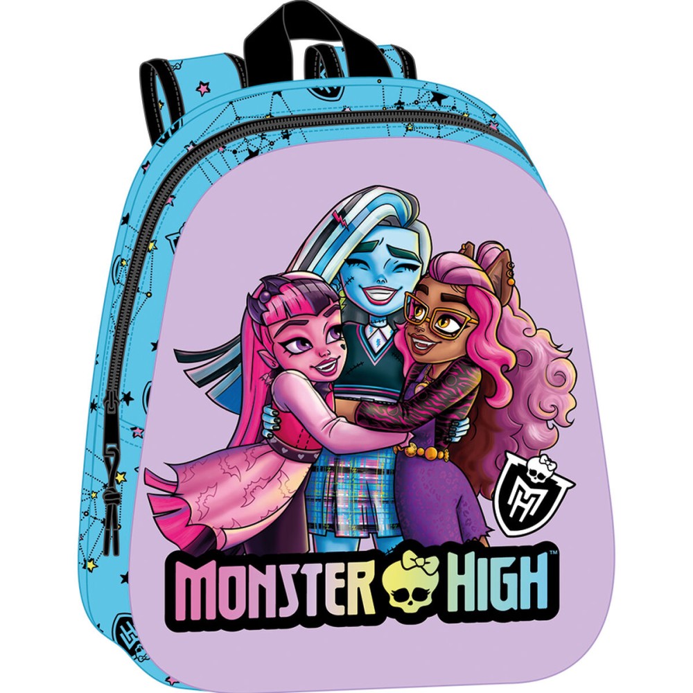 Σχολική Τσάντα Monster High Μπλε Λιλά 27 x 33 x 10 cm