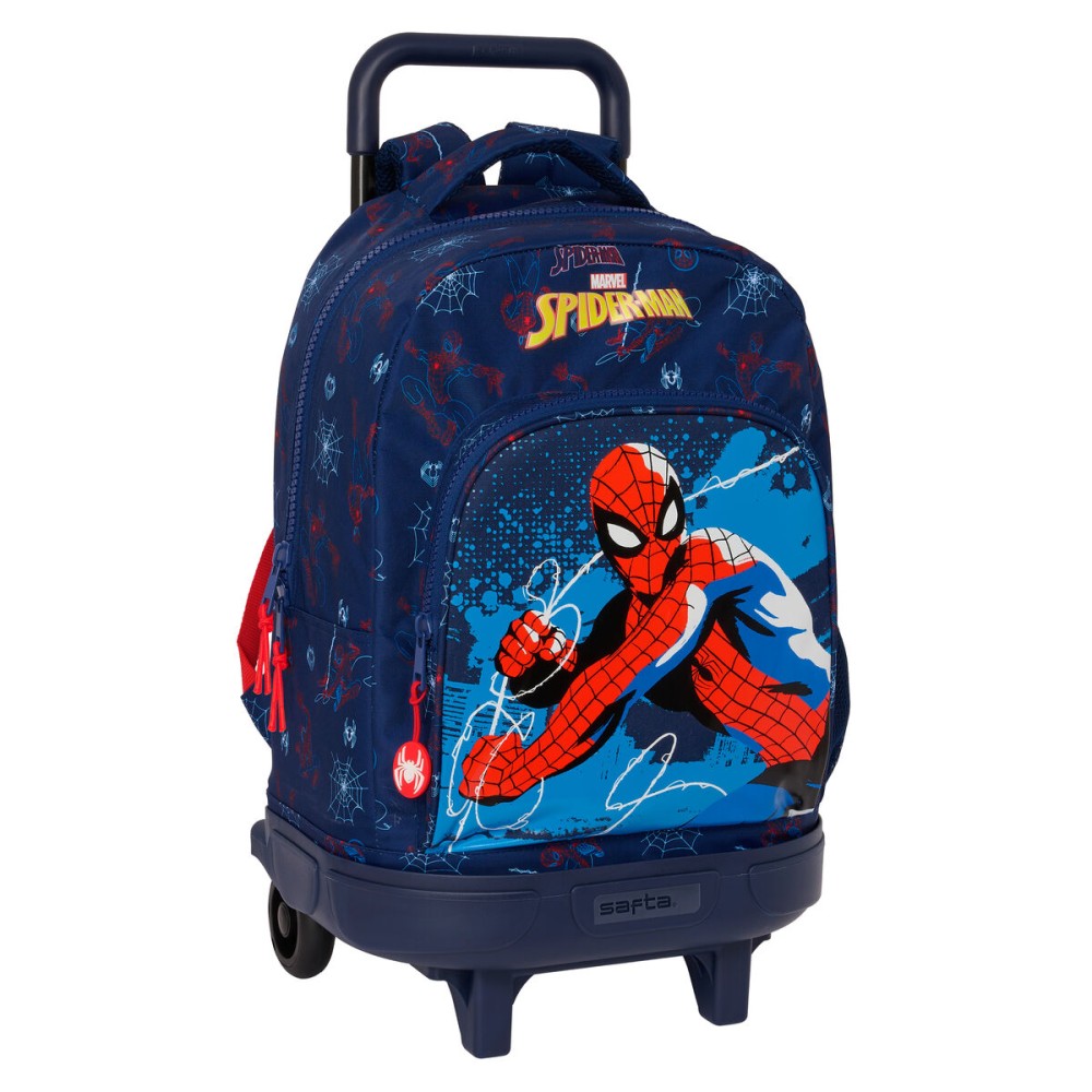 Σχολική Τσάντα με Ρόδες Spider-Man Neon Ναυτικό Μπλε 33 X 45 X 22 cm