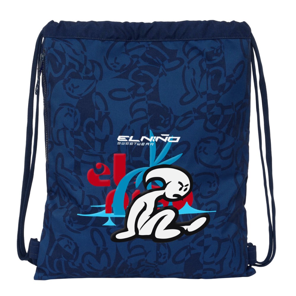 Σχολική Τσάντα με Σχοινιά El Niño Paradise Ναυτικό Μπλε 35 x 40 x 1 cm