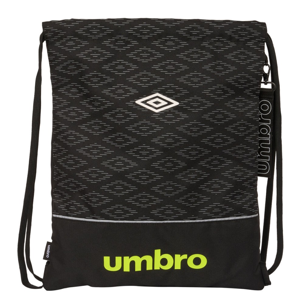 Σχολική Τσάντα με Σχοινιά Umbro Lima Μαύρο 35 x 40 x 1 cm