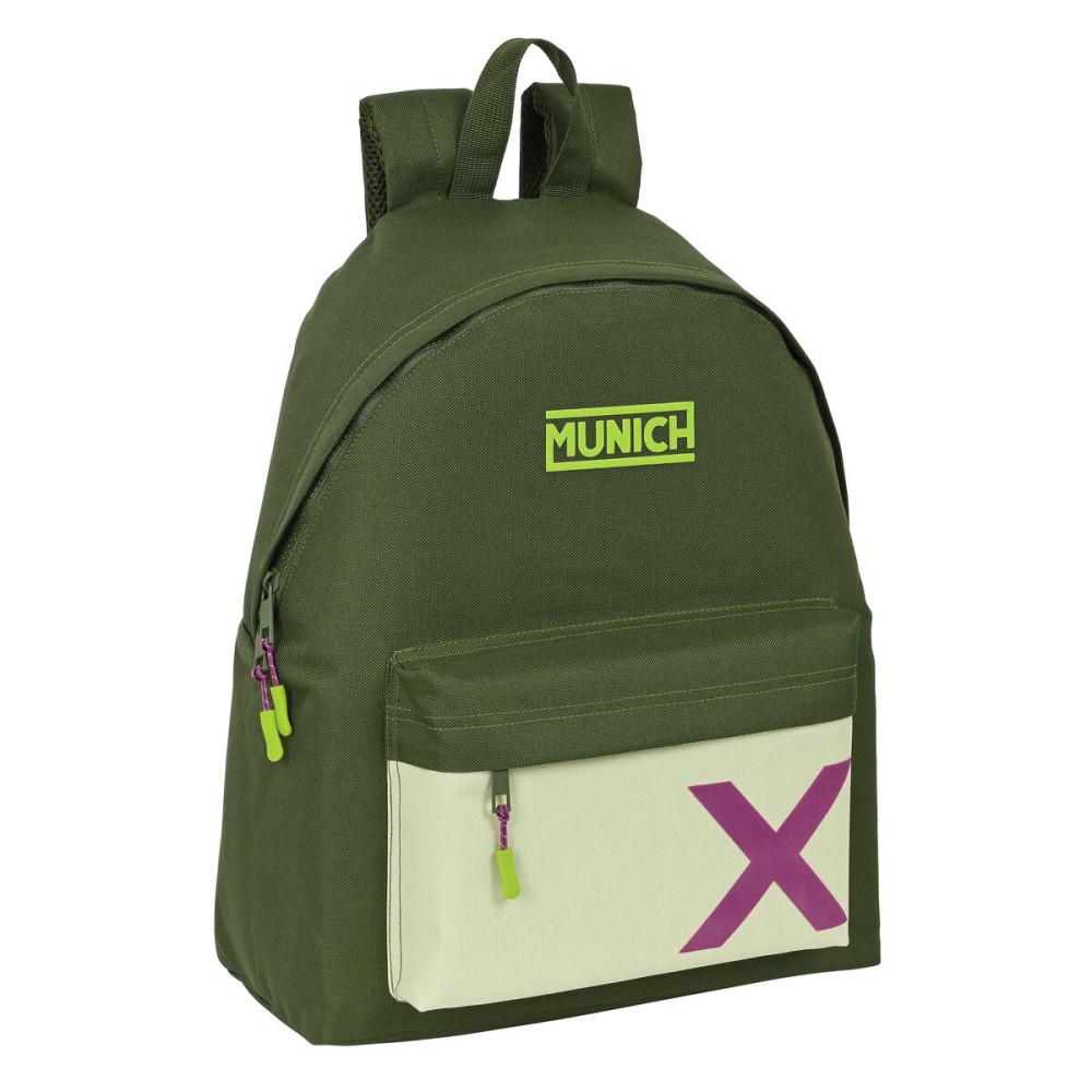 Σχολική Τσάντα Munich Bright khaki Πράσινο 33 x 42 x 15 cm